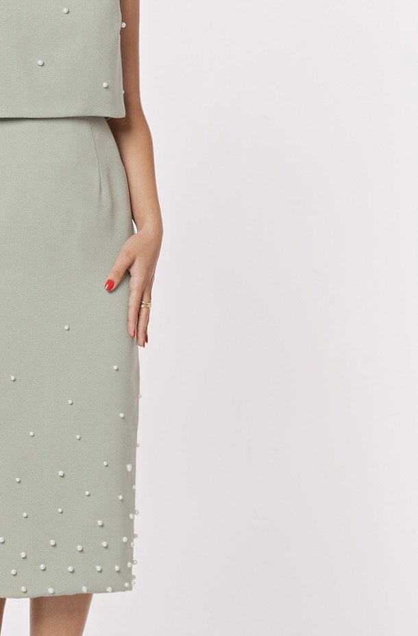 Katrina Top and Skirt in Sage Green