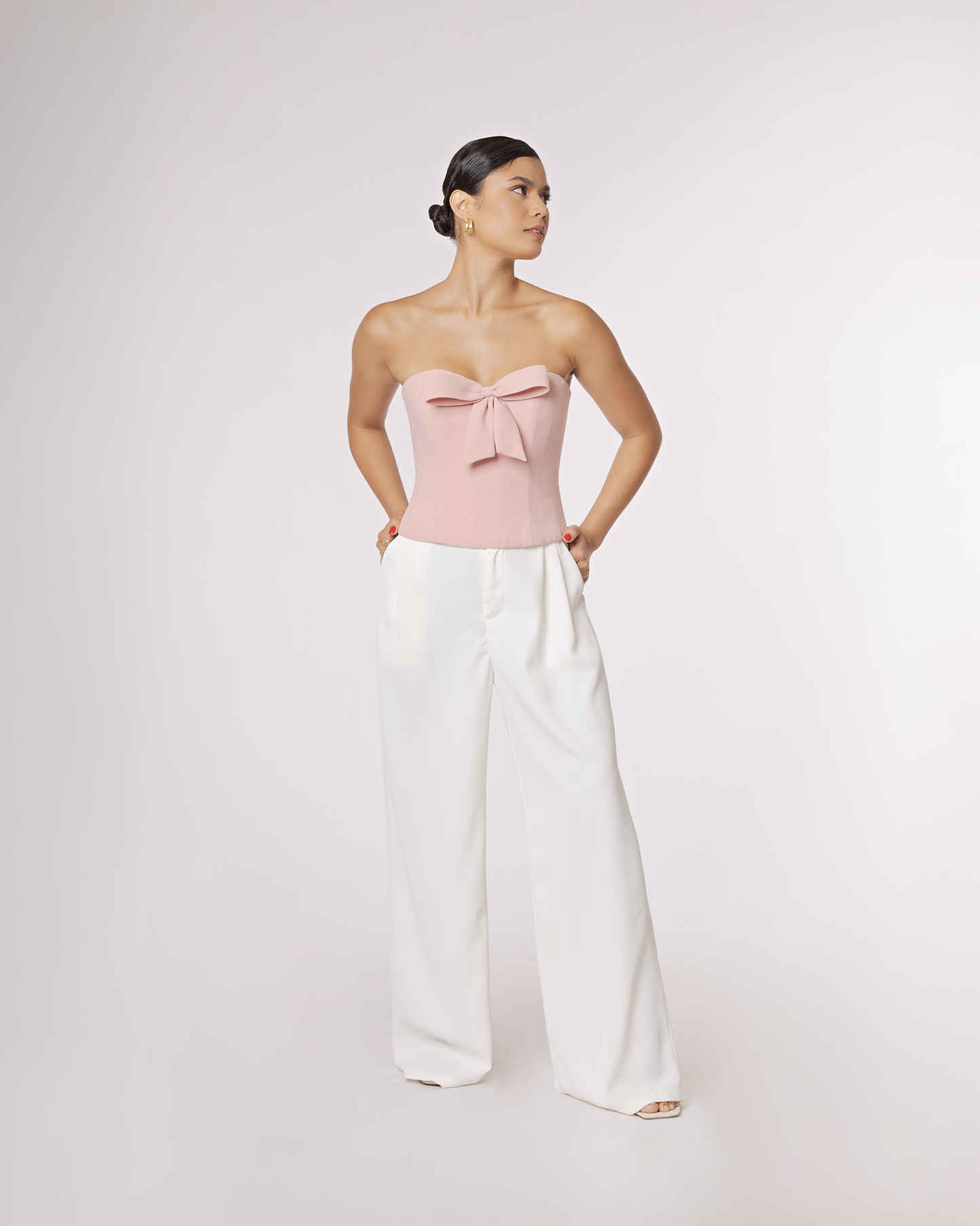 Julia Corset top in Blush Pink